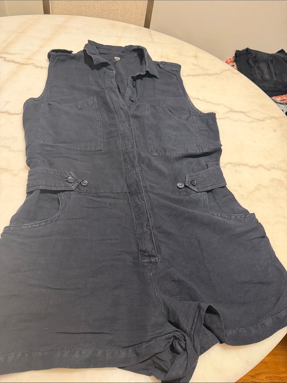 Sleeveless Zip-Front Romper in black -YFB